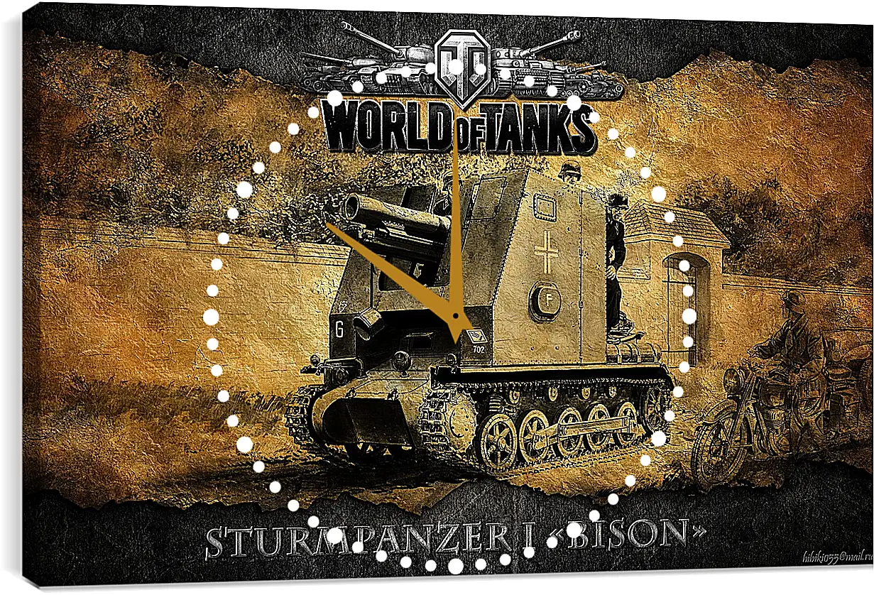 Часы картина - World Of Tanks