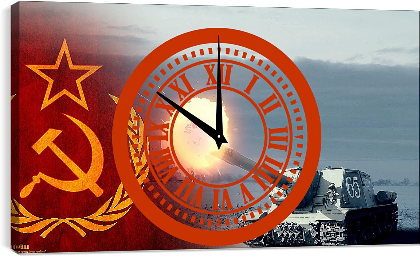 Часы картина - World Of Tanks
