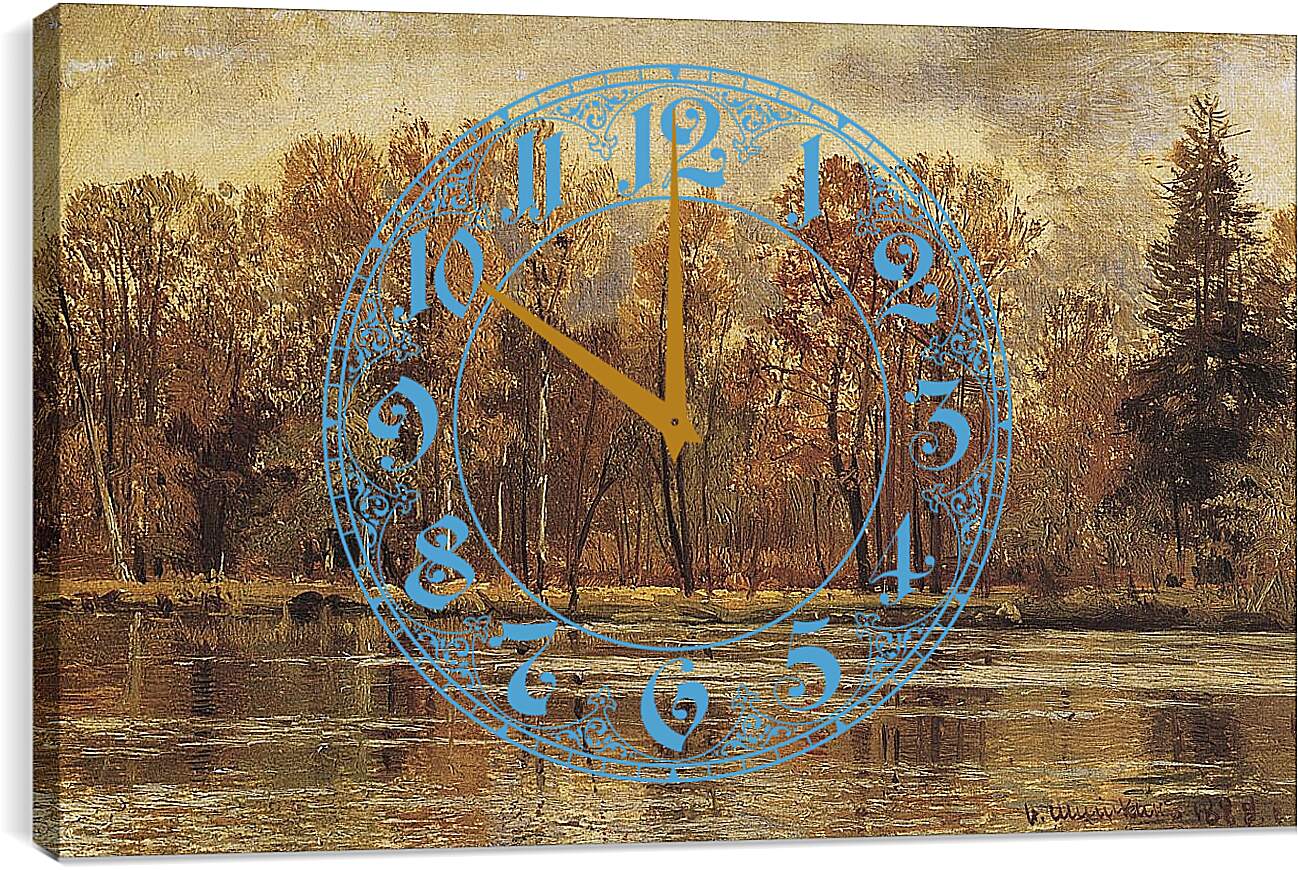Часы картина - Золотая осень. Иван Шишкин