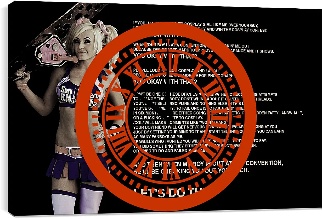 Часы картина - Lollipop Chainsaw Massacre
