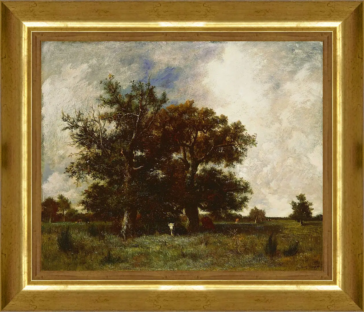 Картина в раме - Fontainebleau Oaks. Жюль Дюпре