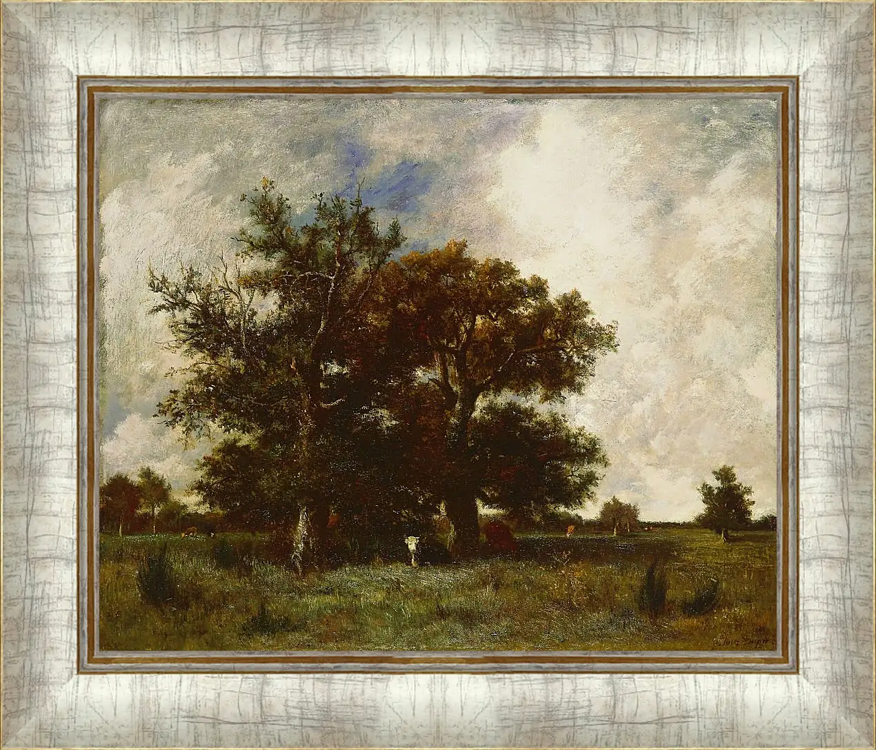 Картина в раме - Fontainebleau Oaks. Жюль Дюпре