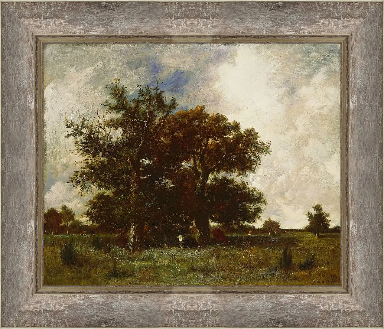 Картина в раме - Fontainebleau Oaks. Жюль Дюпре
