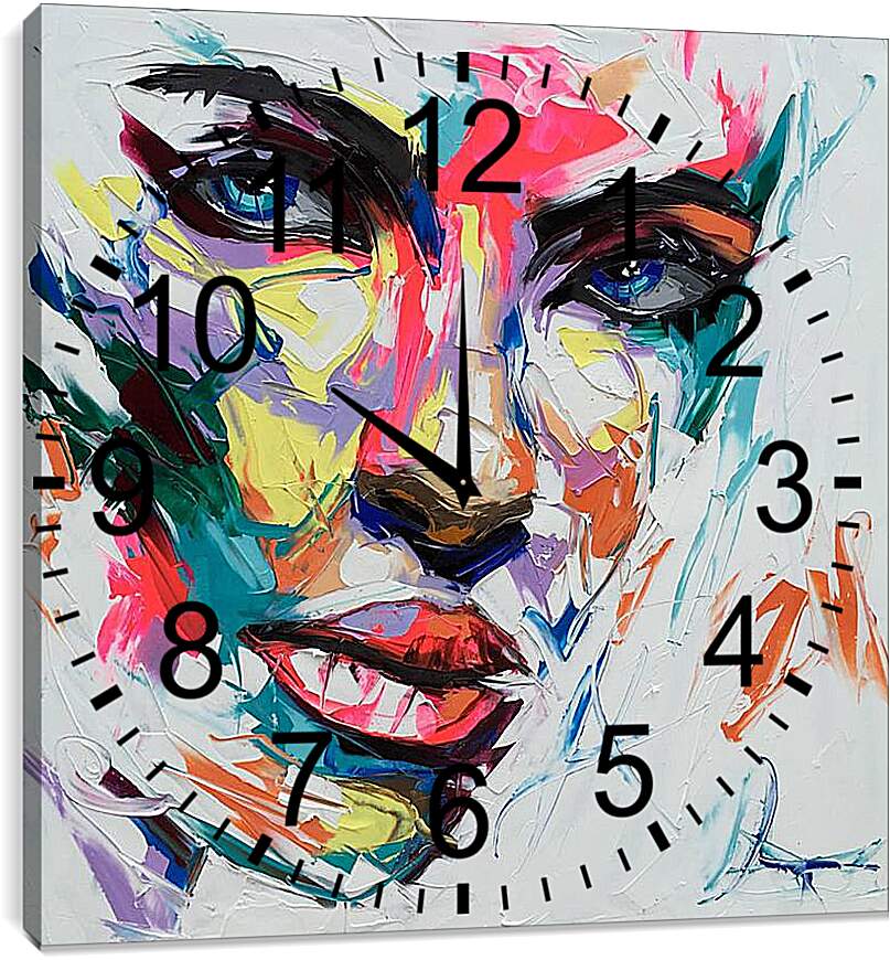 Часы картина - Девушка арт