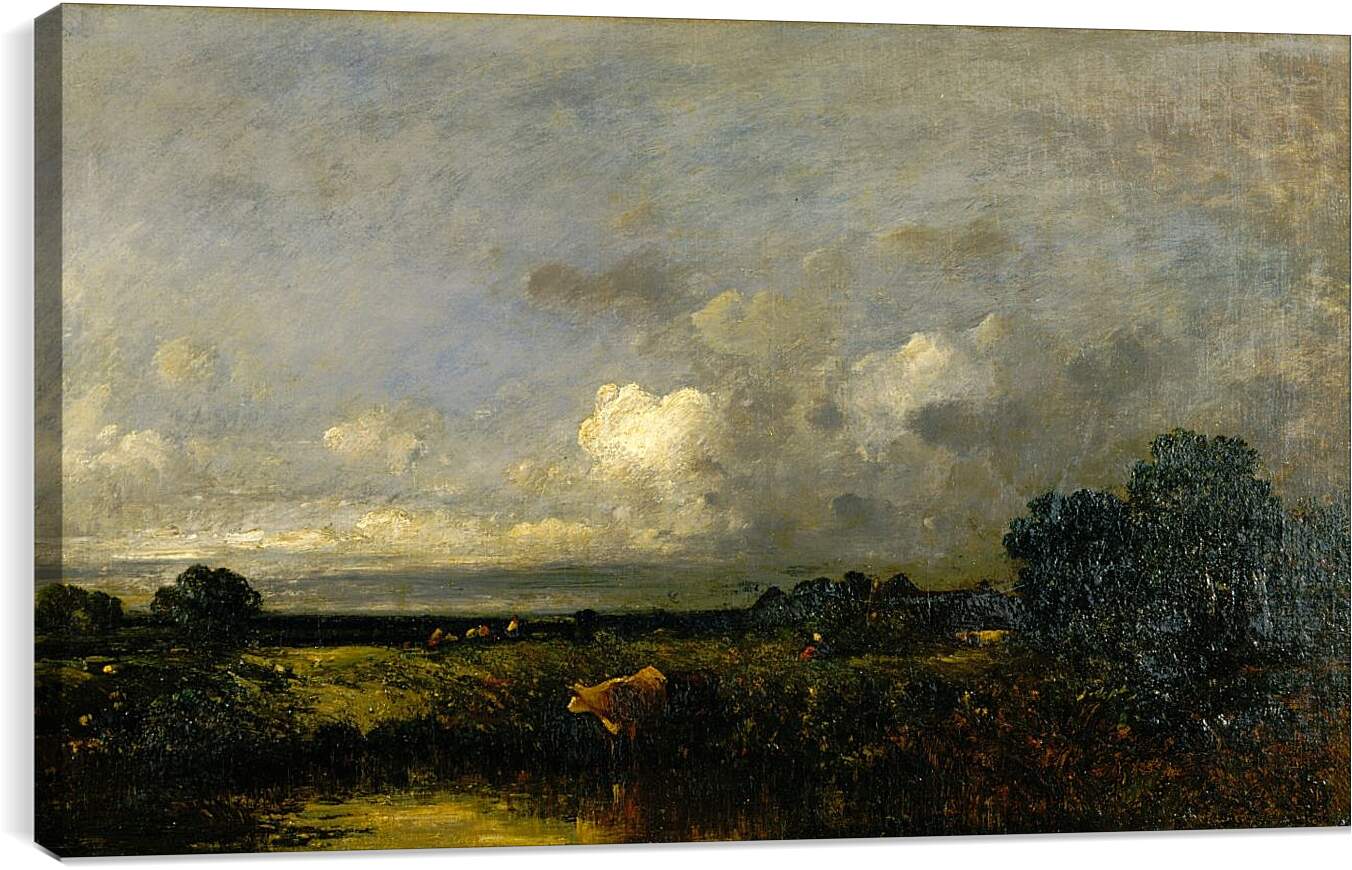 Постер и плакат - Landscape with Cow. Жюль Дюпре