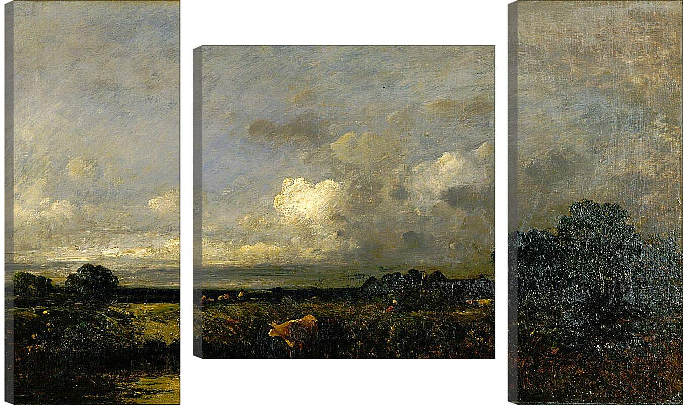 Модульная картина - Landscape with Cow. Жюль Дюпре