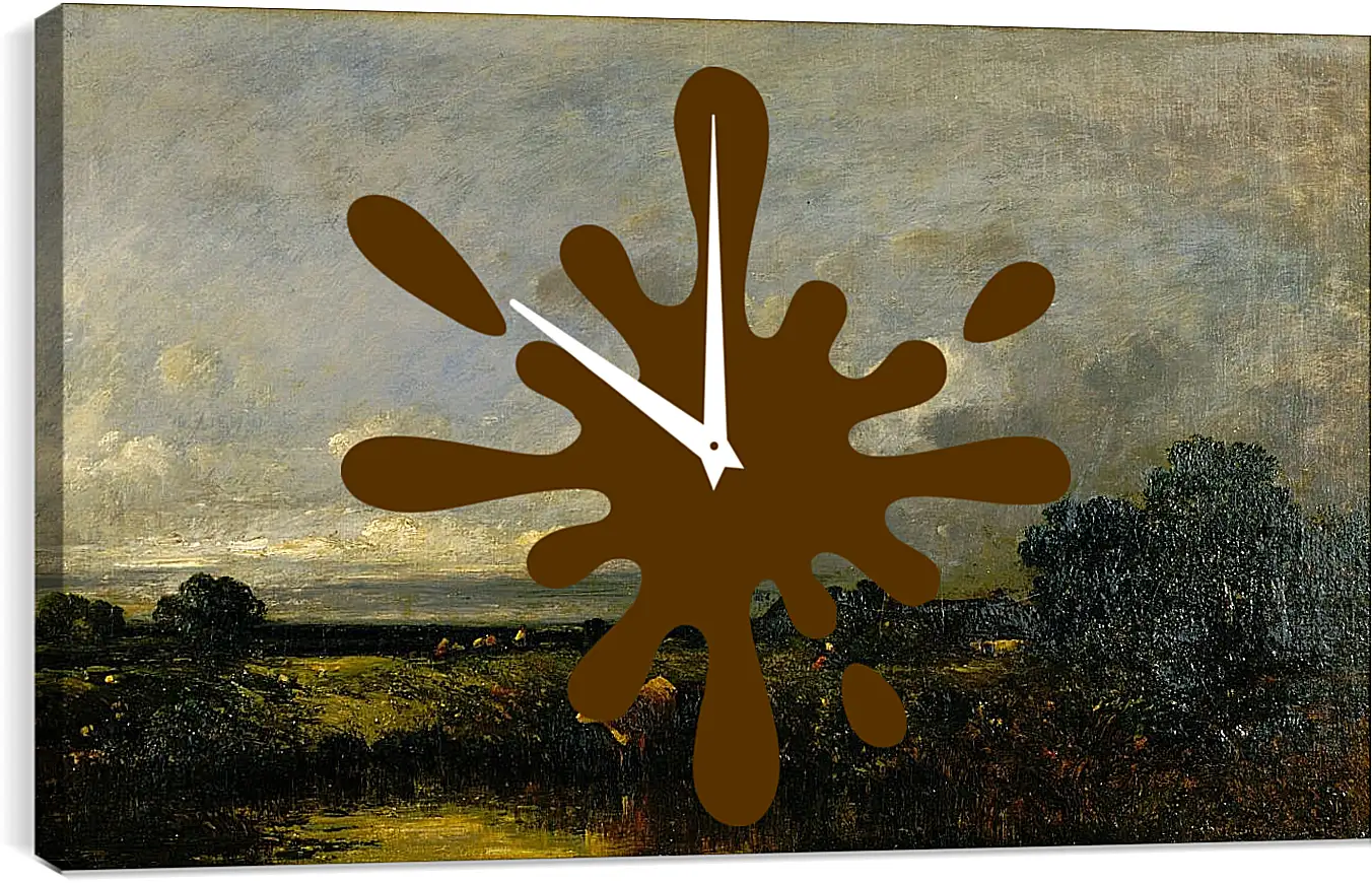 Часы картина - Landscape with Cow. Жюль Дюпре