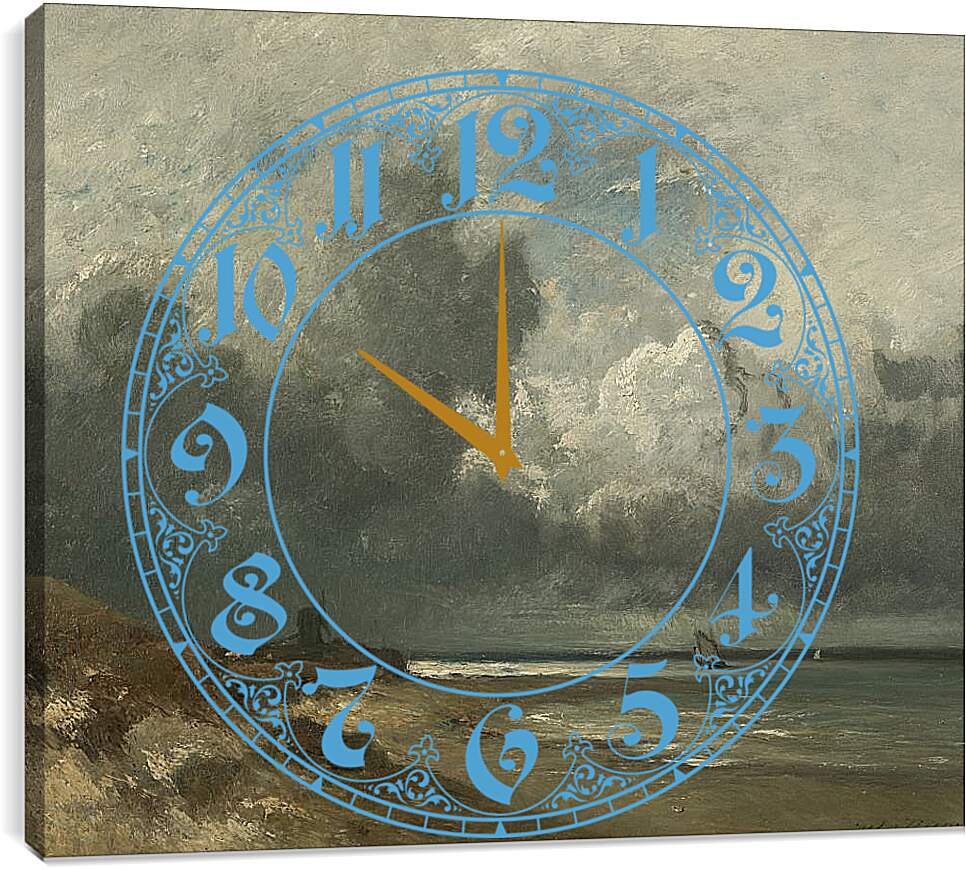 Часы картина - Le Crotoy. Жюль Дюпре