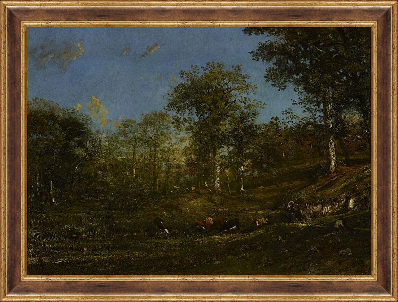 Картина в раме - View of the Pastures of the Limousin. Жюль Дюпре