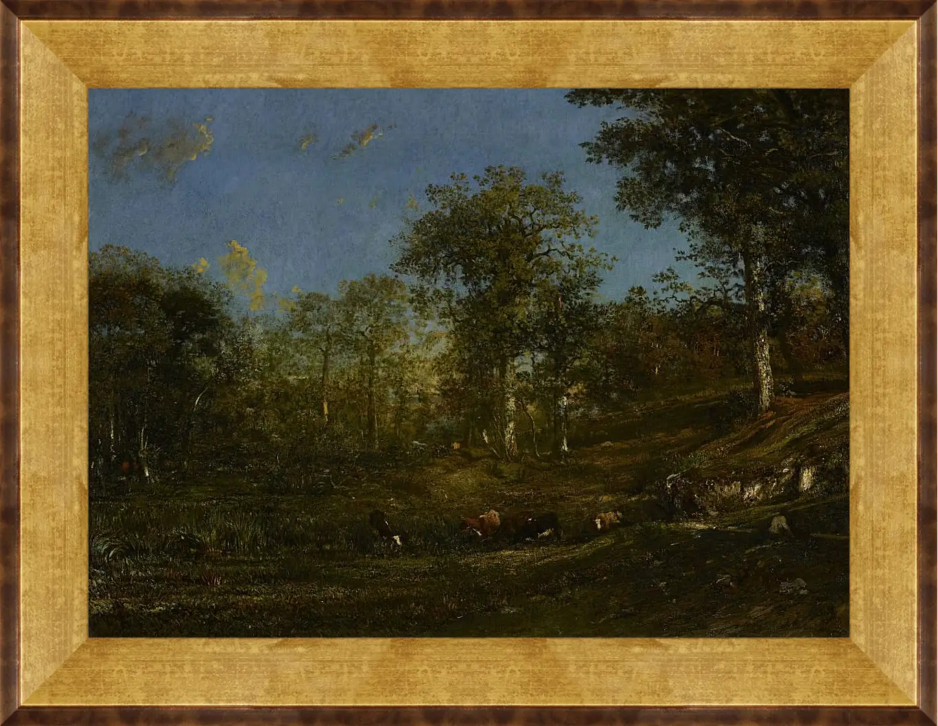 Картина в раме - View of the Pastures of the Limousin. Жюль Дюпре