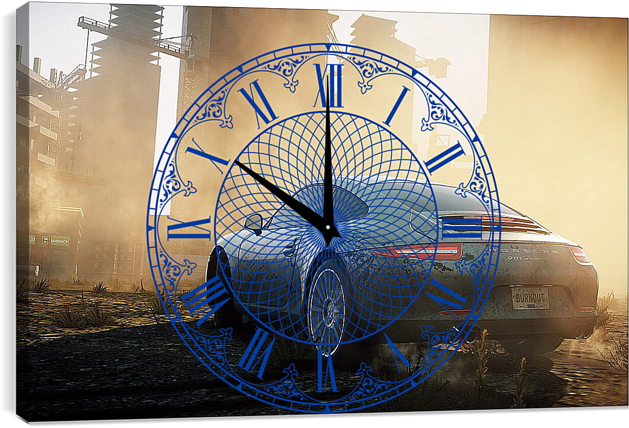 Часы картина - Burnout

