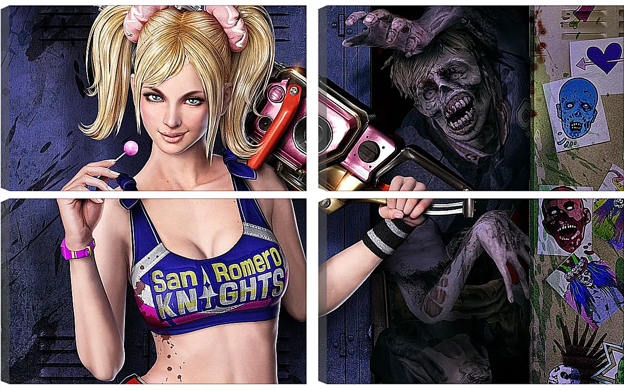 Модульная картина - Lollipop Chainsaw
