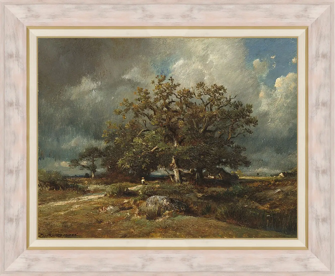Картина в раме - Старый дуб. Жюль Дюпре