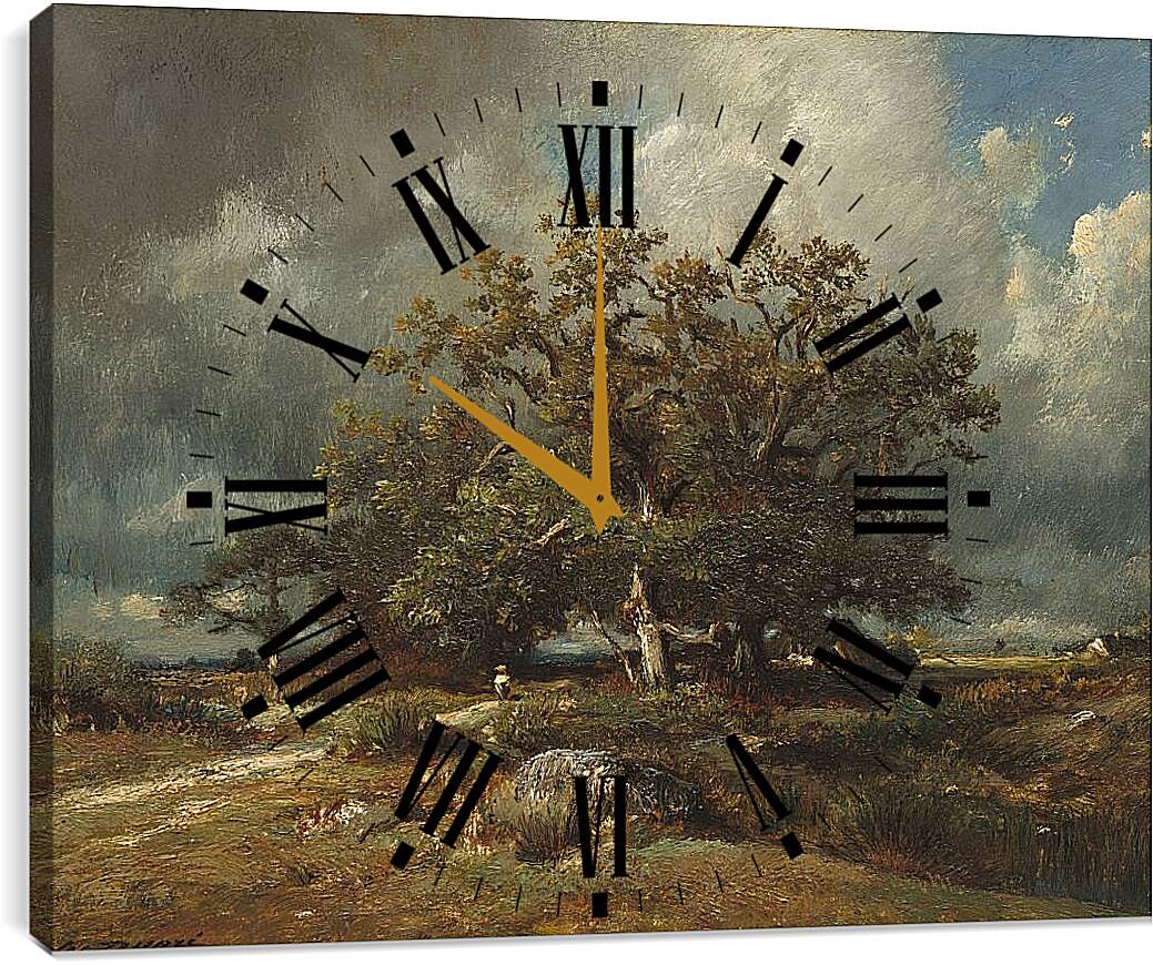 Часы картина - Старый дуб. Жюль Дюпре