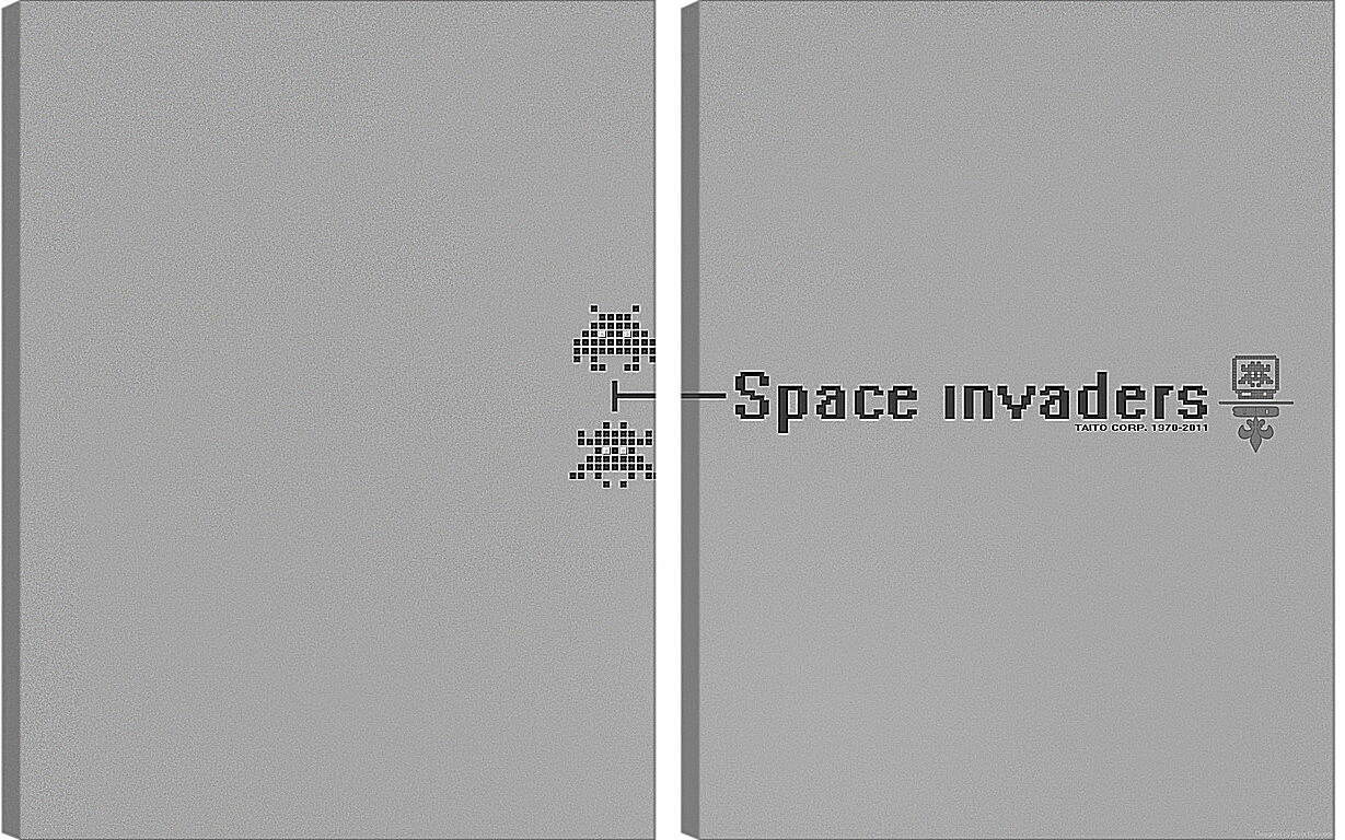 Модульная картина - Space Invaders
