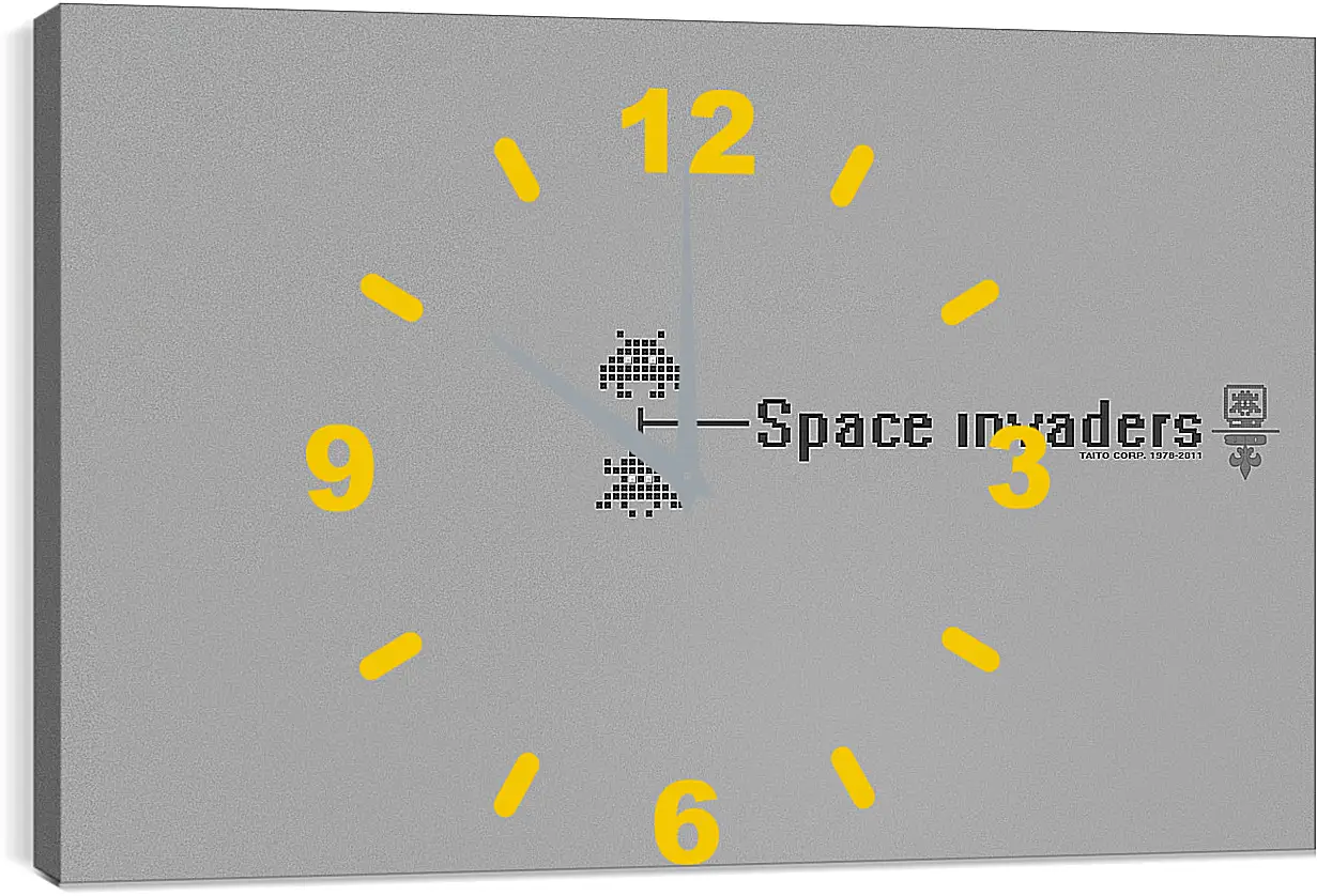 Часы картина - Space Invaders

