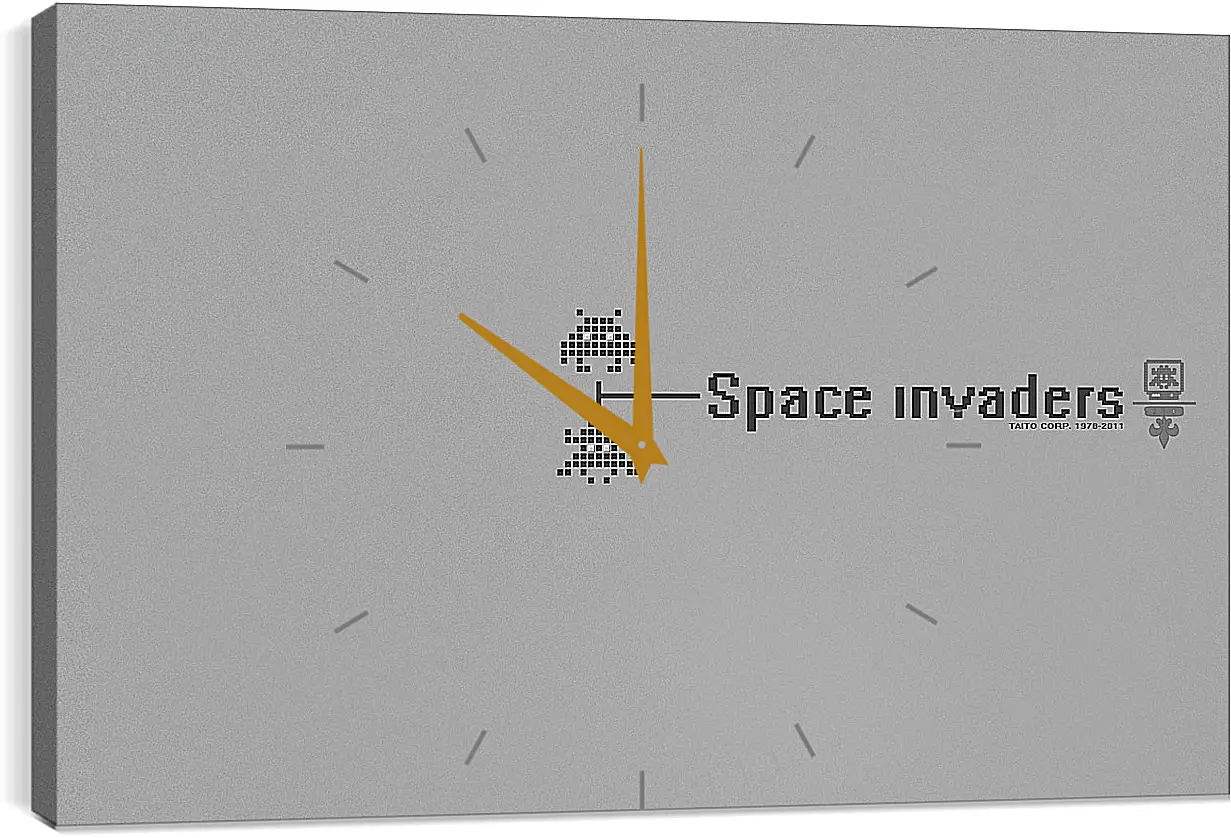 Часы картина - Space Invaders
