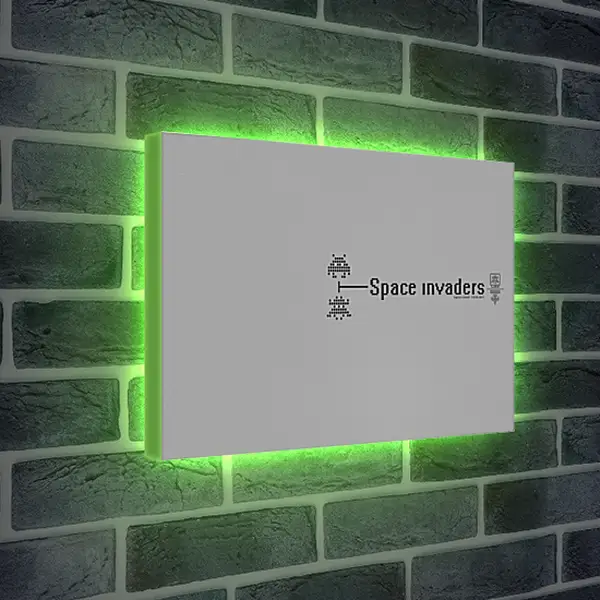 Лайтбокс световая панель - Space Invaders
