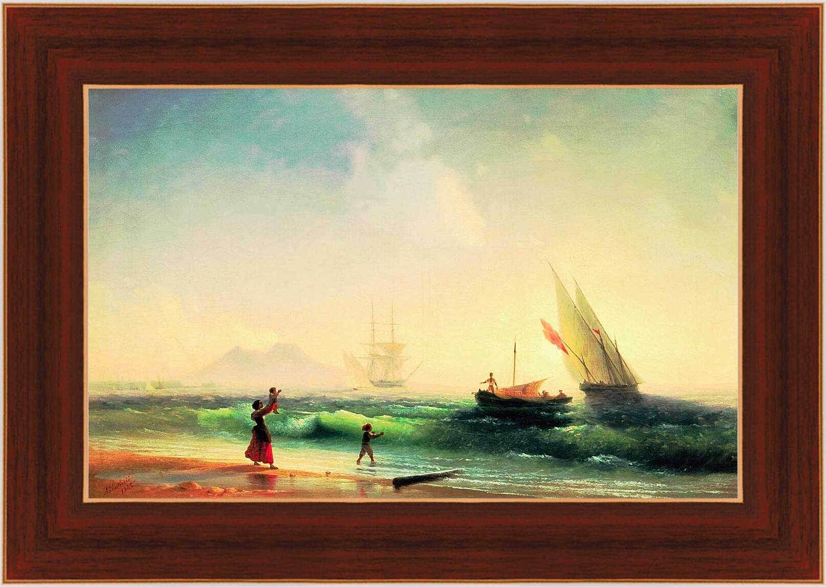 Картина в раме - Возвращение моряка. Иван Айвазовский.