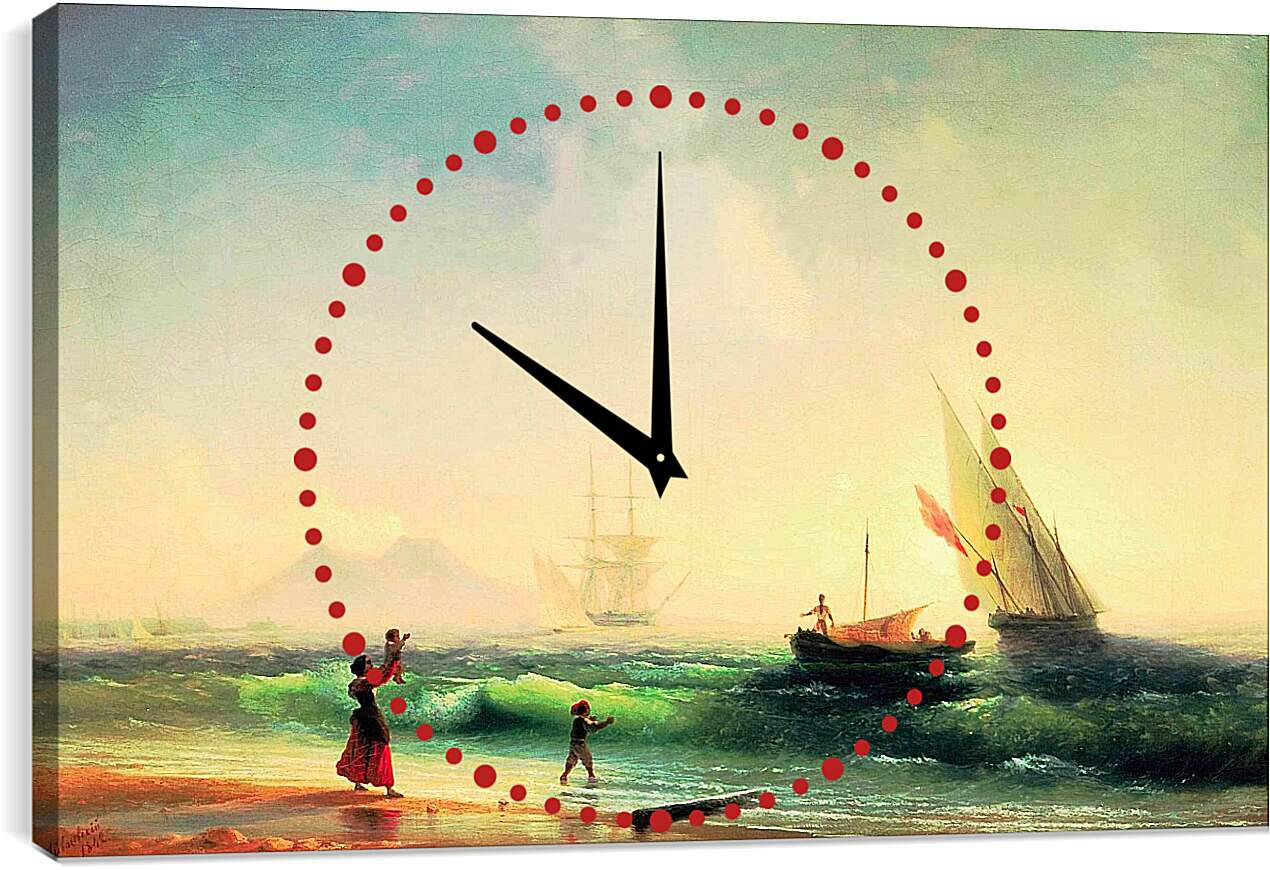 Часы картина - Возвращение моряка. Иван Айвазовский.