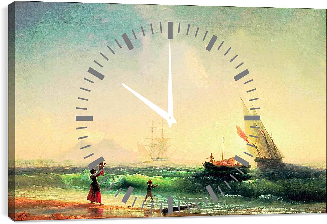 Часы картина - Возвращение моряка. Иван Айвазовский.