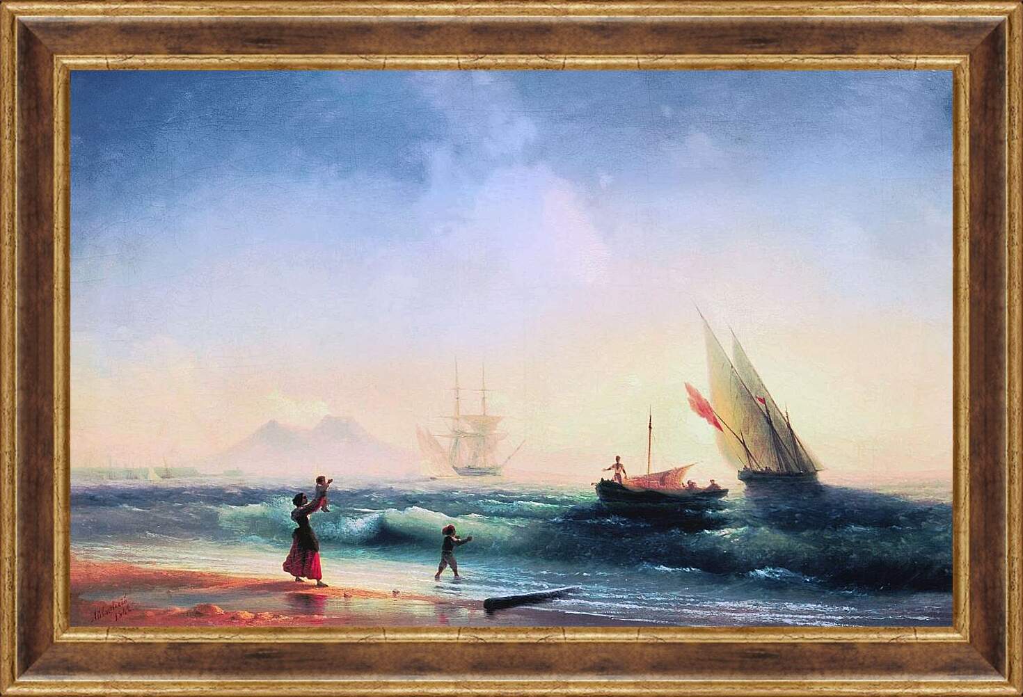 Картина в раме - Возвращение моряка (2). Иван Айвазовский.