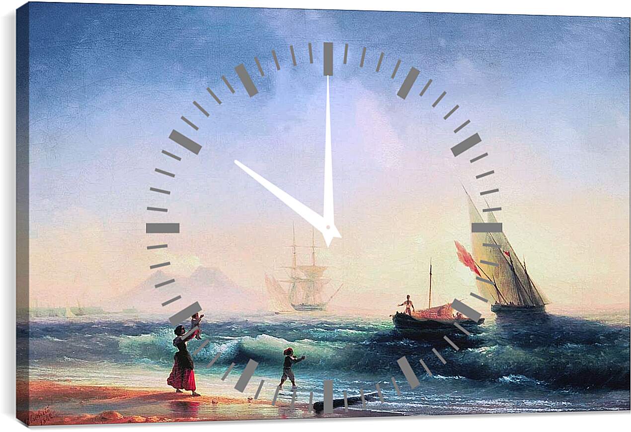 Часы картина - Возвращение моряка (2). Иван Айвазовский.