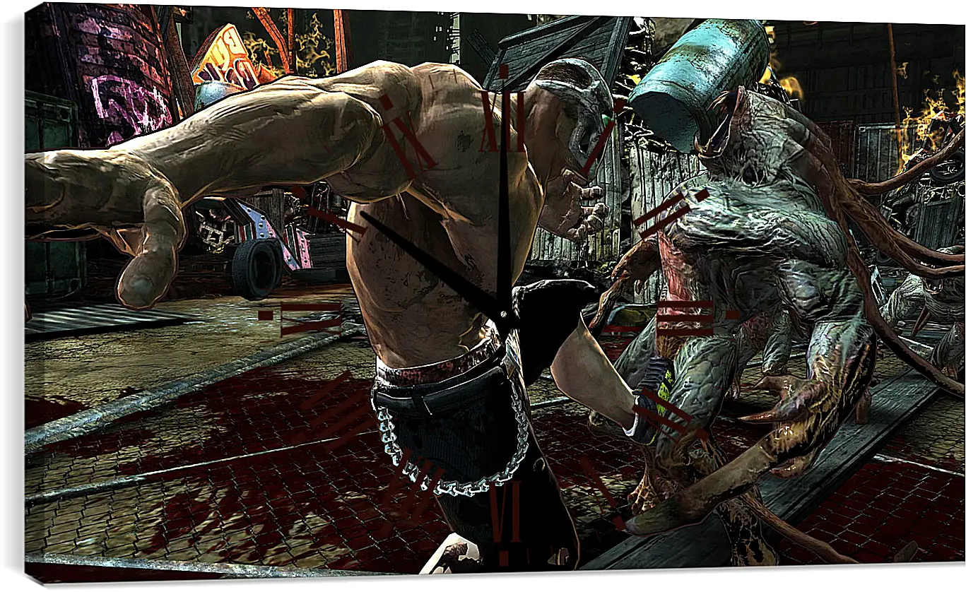 Часы картина - Splatterhouse 
