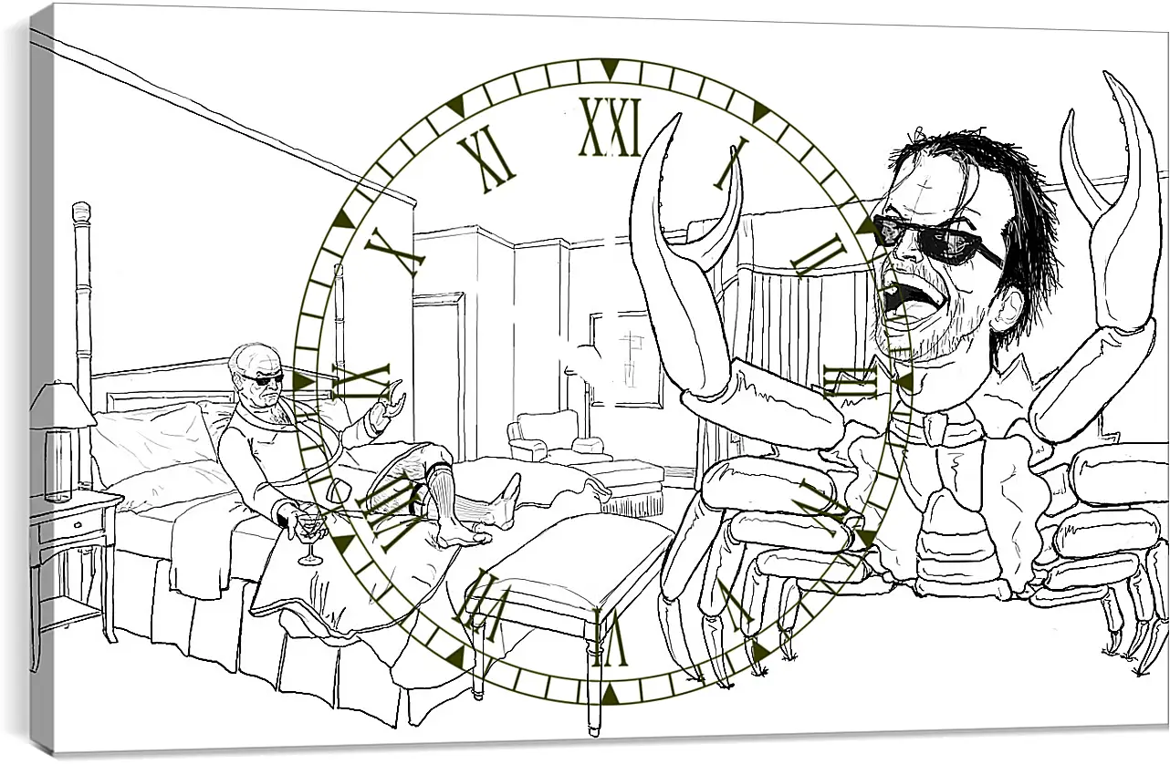 Часы картина - Crab Nicholson Extreme Sleepover

