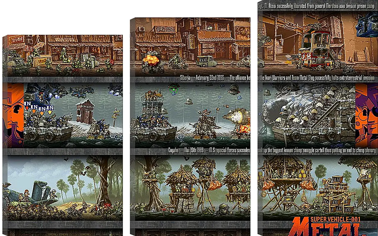 Модульная картина - Metal Slug
