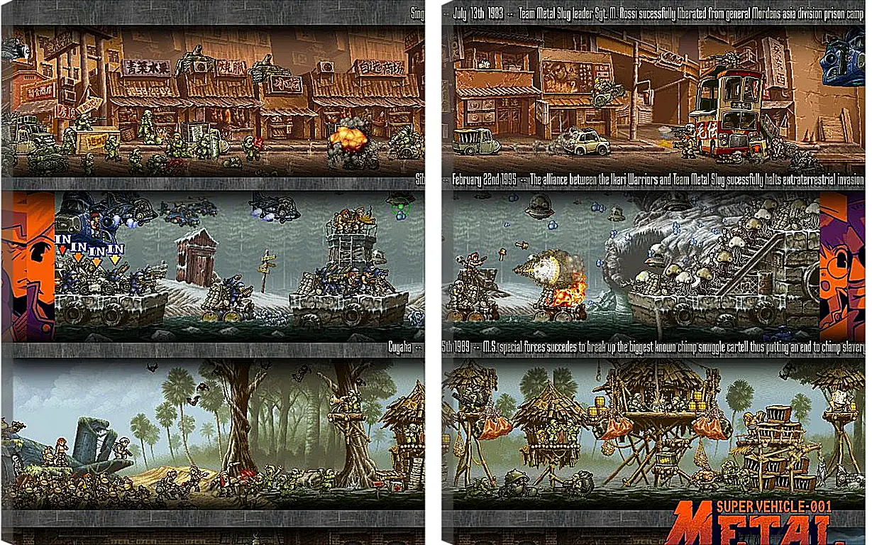 Модульная картина - Metal Slug
