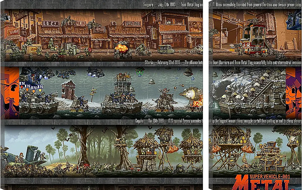 Модульная картина - Metal Slug
