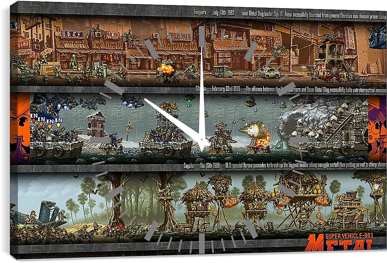 Часы картина - Metal Slug
