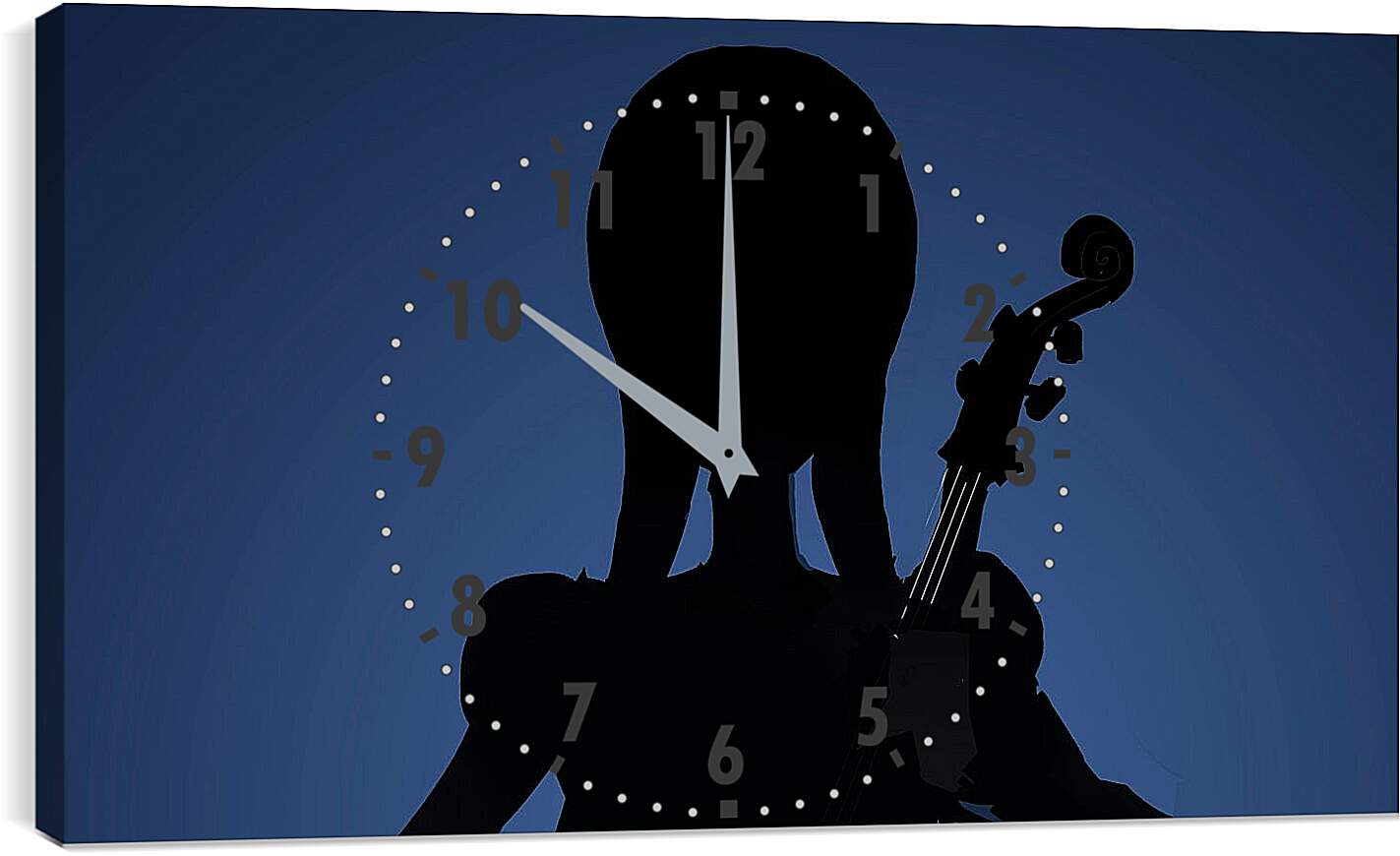Часы картина - Силуэт Уэнсдей Аддамс