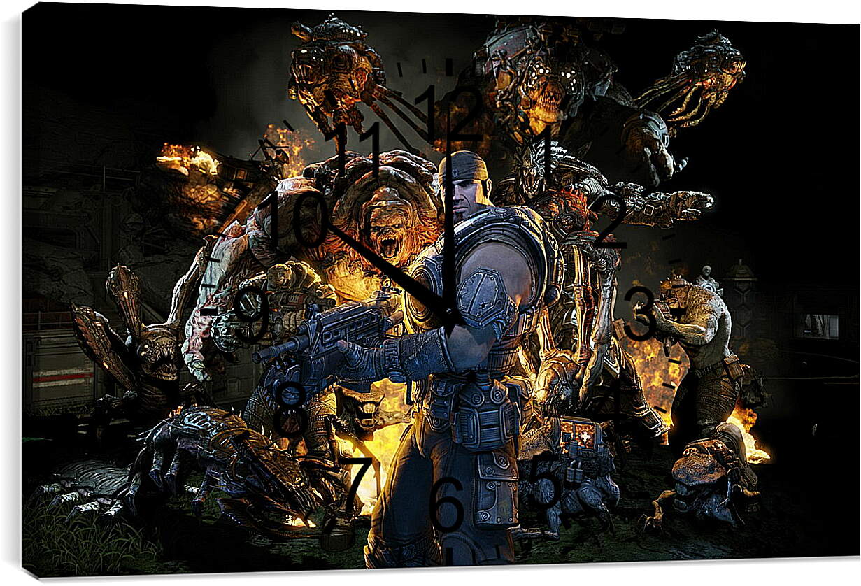 Часы картина - Gears Of War 3
