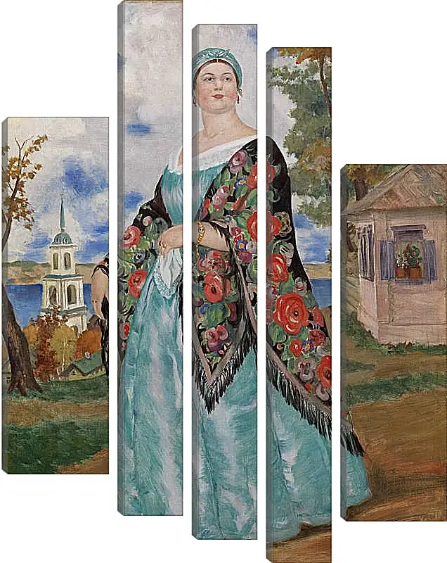 Модульная картина - Красавица. Борис Кустодиев