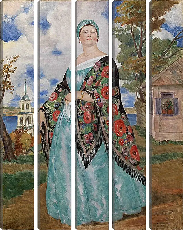 Модульная картина - Красавица. Борис Кустодиев
