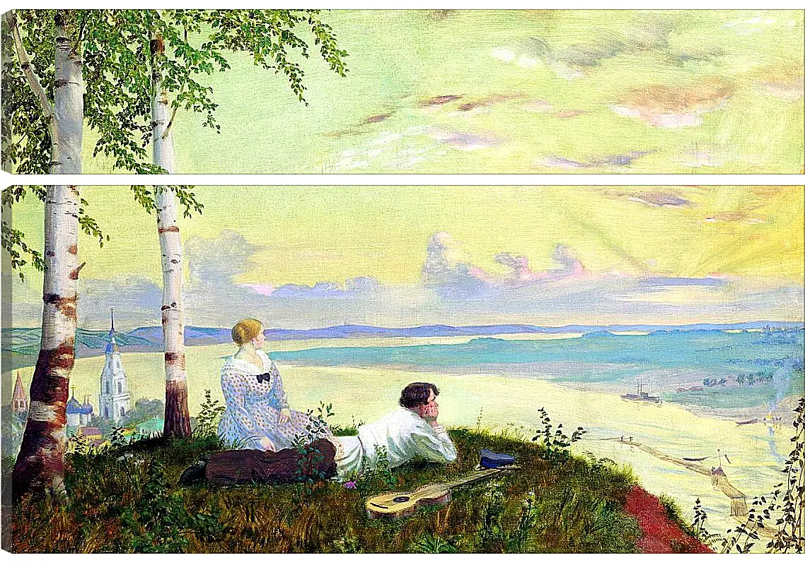Модульная картина - На Волге. Борис Кустодиев