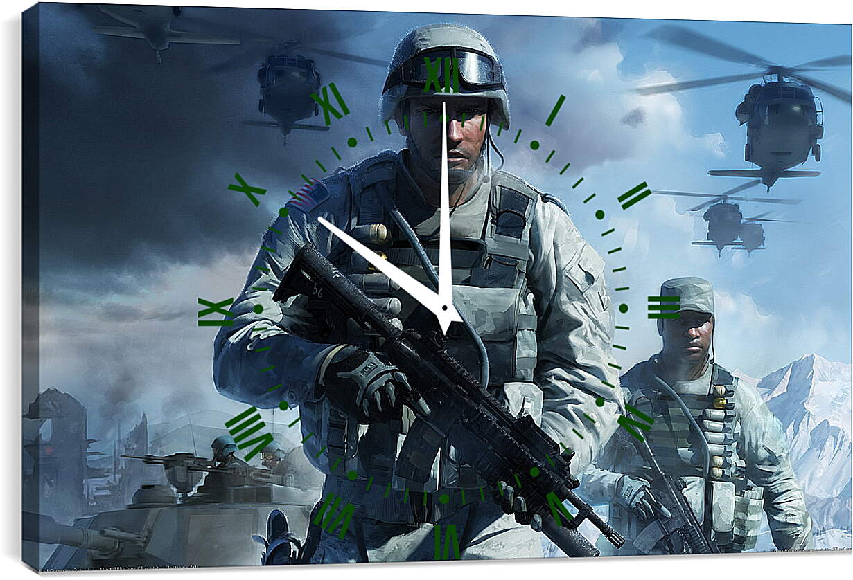 Часы картина - Battlefield: Bad Company 2