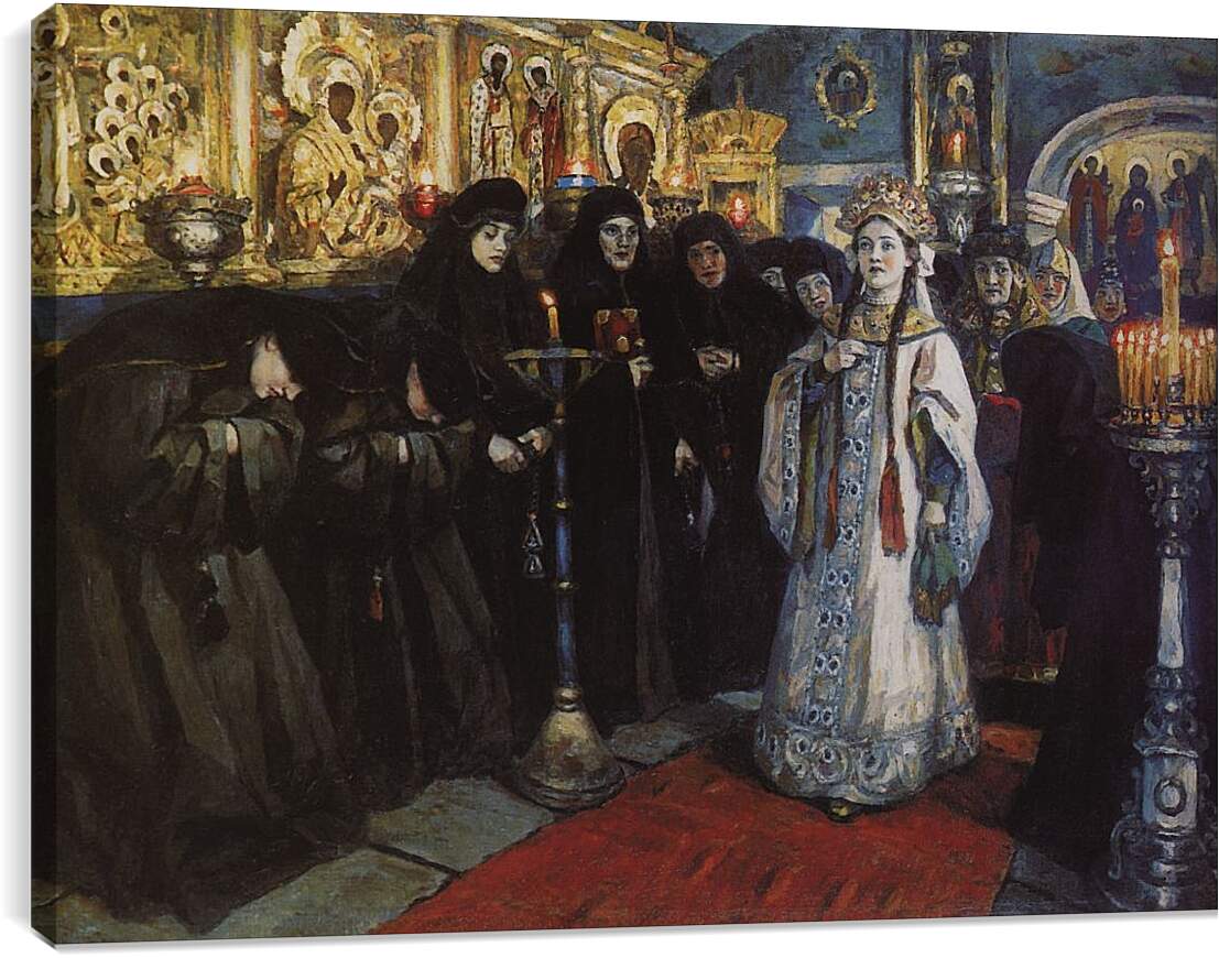 Постер и плакат - Посещение царевной женского монастыря. Василий Суриков