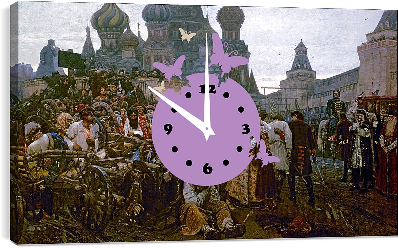 Часы картина - Утро стрелецкой казни. Василий Суриков
