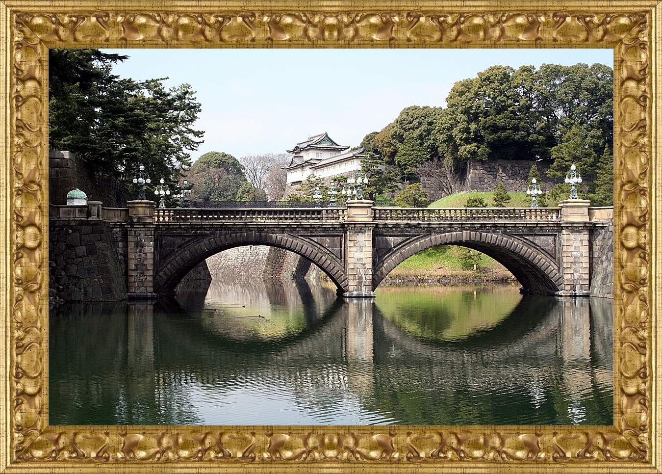 Картина в раме - Императорский доворец. Токио. Япония.
