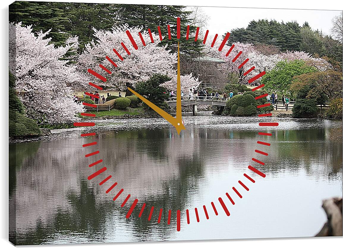 Часы картина - Синзюку-Гезн. Япония.