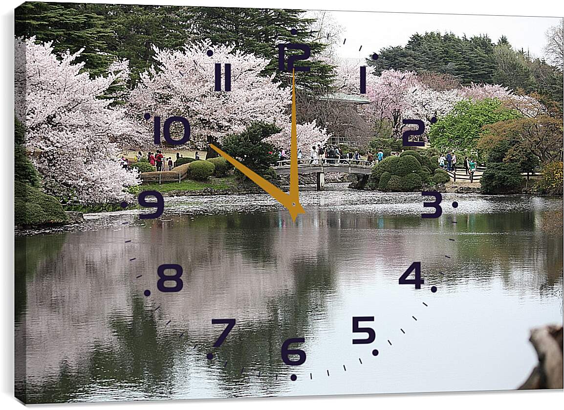 Часы картина - Синзюку-Гезн. Япония.