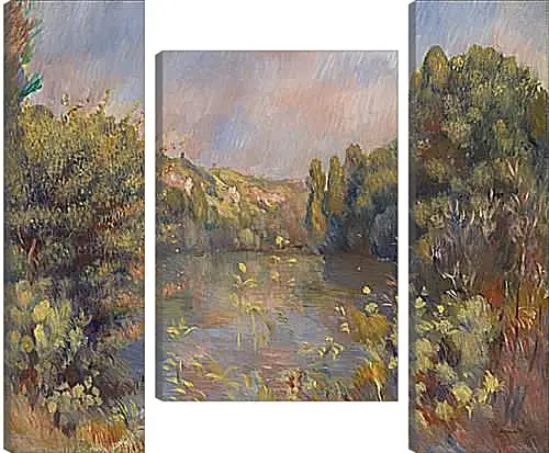 Модульная картина - Lakeside Landscape. Пьер Огюст Ренуар