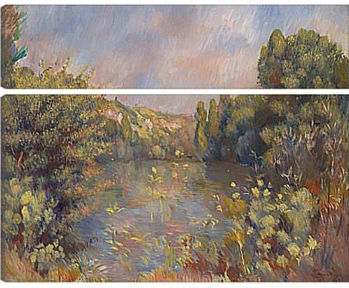 Модульная картина - Lakeside Landscape. Пьер Огюст Ренуар