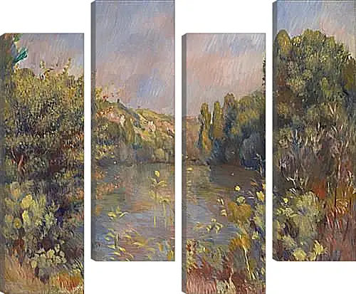 Модульная картина - Lakeside Landscape. Пьер Огюст Ренуар