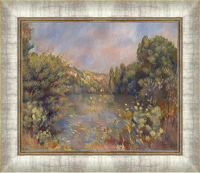 Картина в раме - Lakeside Landscape. Пьер Огюст Ренуар