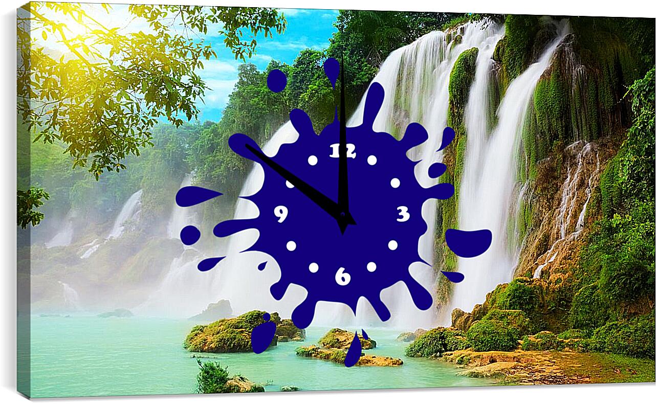 Часы картина - Водопад