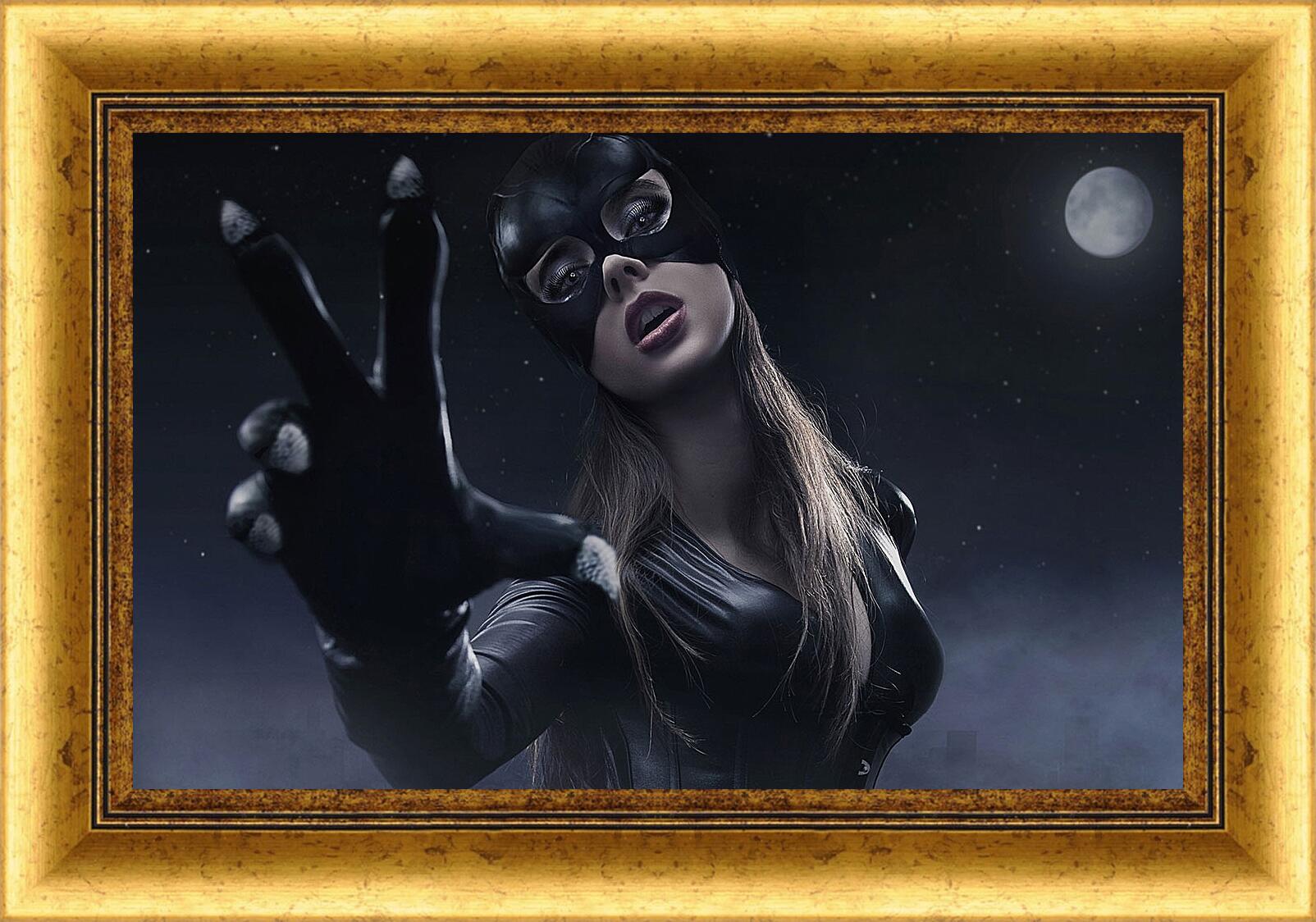 Картина в раме - Женщина кошка (Catwoman)